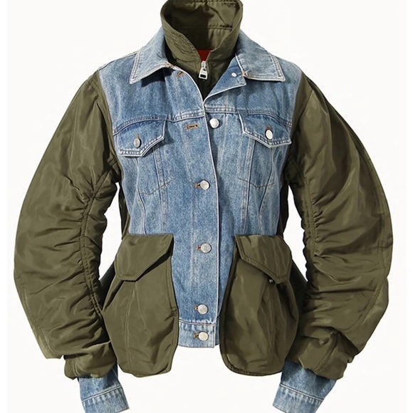 Madonna & Co. Jackets & Blazers - LAST ONE!! NWT - Madonna & Co. Denim and Olive Twill Women's Jean Jacket - Med